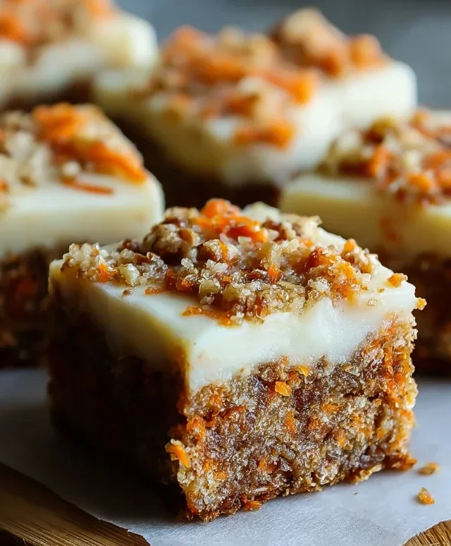 Irresistibly Indulgent Carrot Cake Cream Cheese Bars