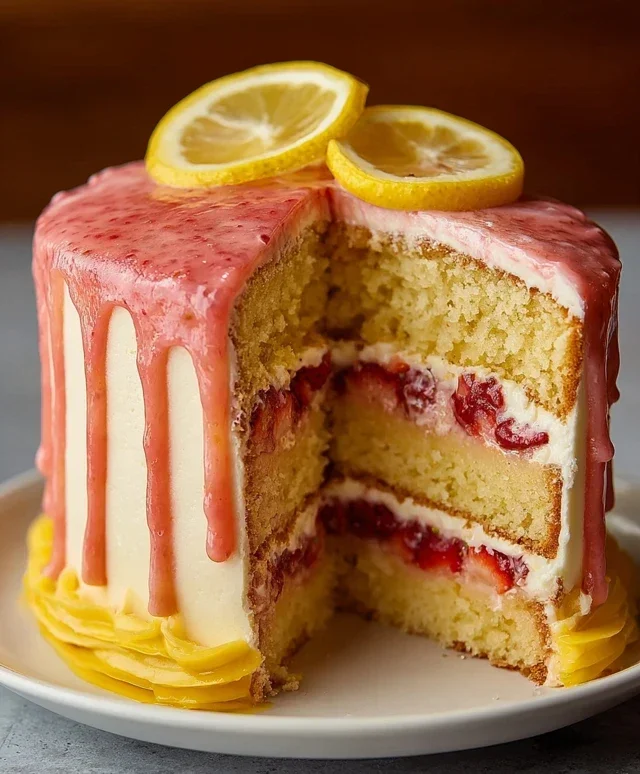 Strawberry Lemonade Cake