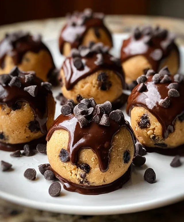 Chocolate-Dipped Cookie Dough Bites