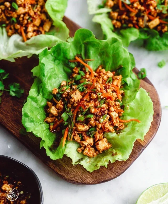 Asian Style Ground Beef Lettuce Wraps