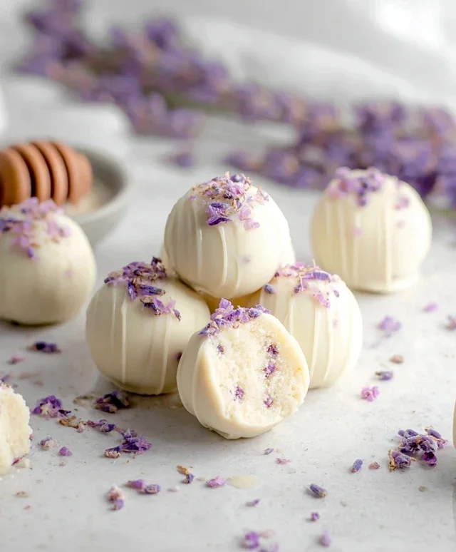 Honey Lavender White Chocolate Truffles