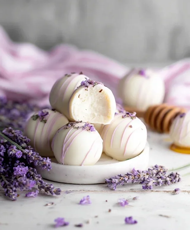 Honey Lavender White Chocolate Truffles