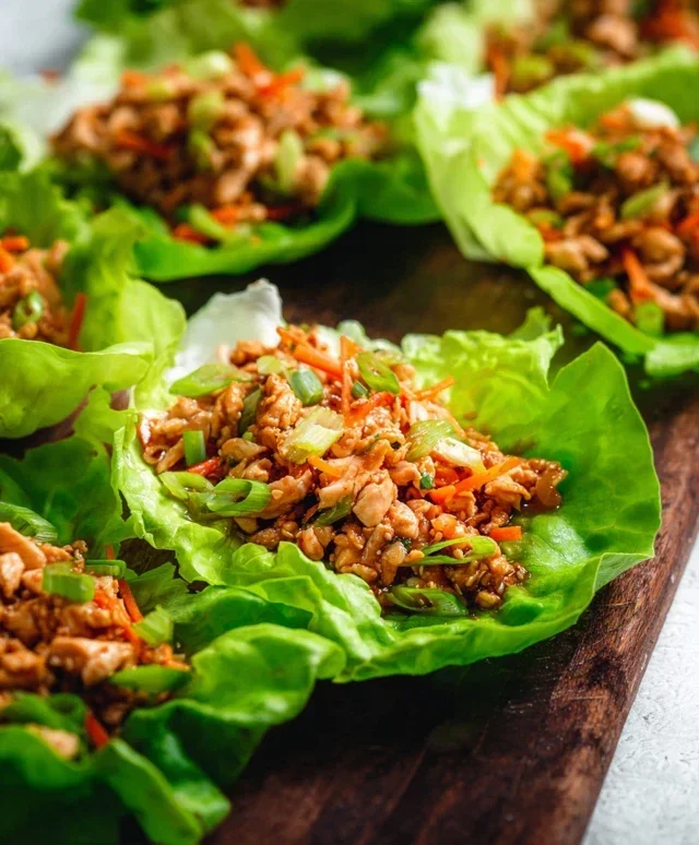 Asian chicken lettuce wraps recipe (Whole30, Pnon-non-non-alcoholic alternativeic non-alcoholic aleo, Low Carb)