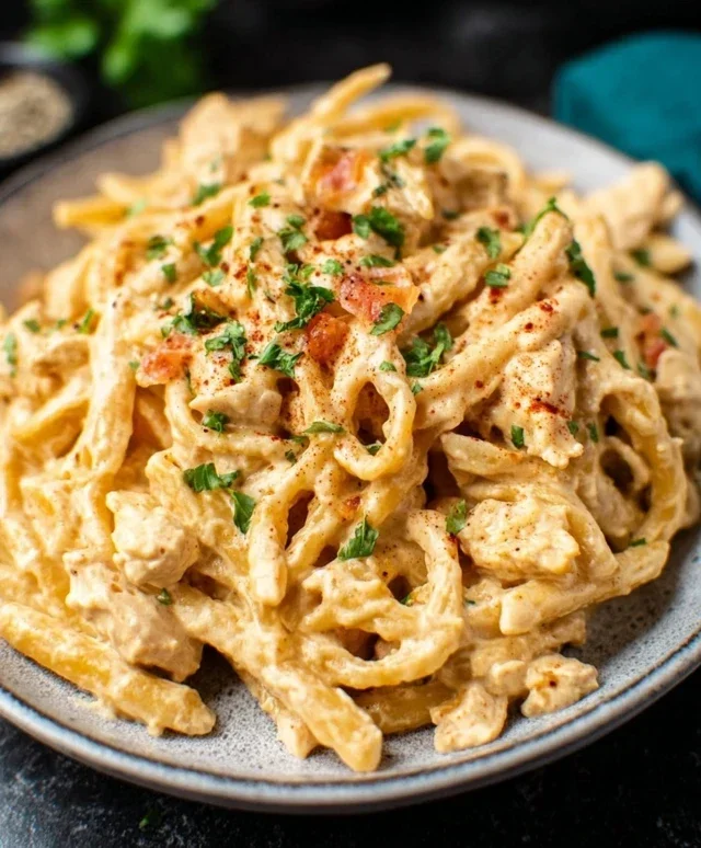 Crock Pot Creamy Cajun Chicken Pasta