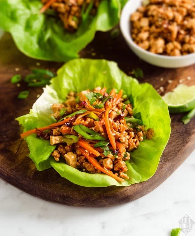 Asian Style Ground Beef Lettuce Wraps
