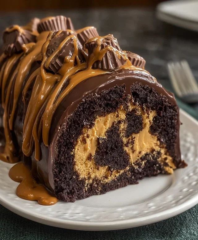 Peanut Butter Cup Chocolate Roll Cake