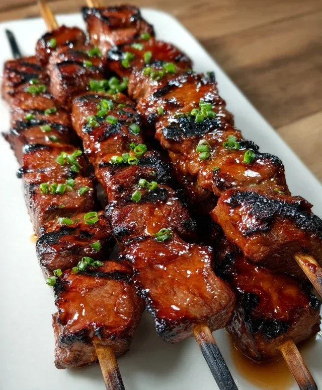 BBQ Beef Skewers with Filipino BBQ Marinade