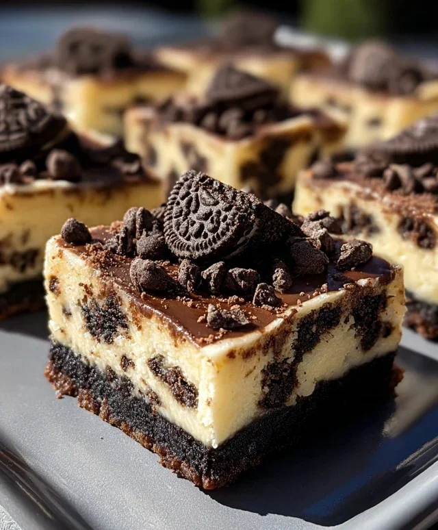Chocolate Chip Oreo Cheesecake Bars