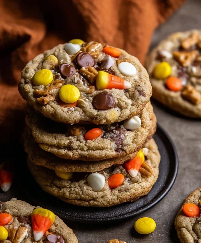 Candy Corn Trail Mix Cookies
