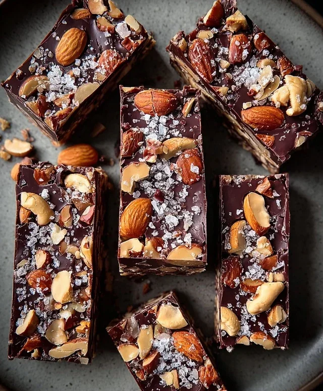Dark Chocolate and Sea Salt Nut Bars