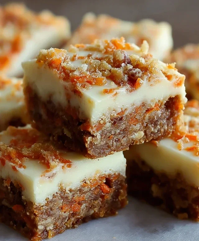 Irresistibly Indulgent Carrot Cake Cream Cheese Bars