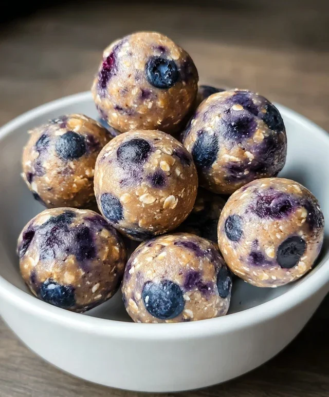 No-Bake Lemon Blueberry Protein Bites