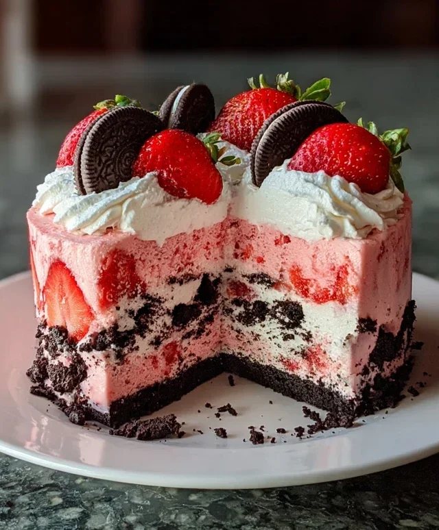 Strawberry Oreo Cake