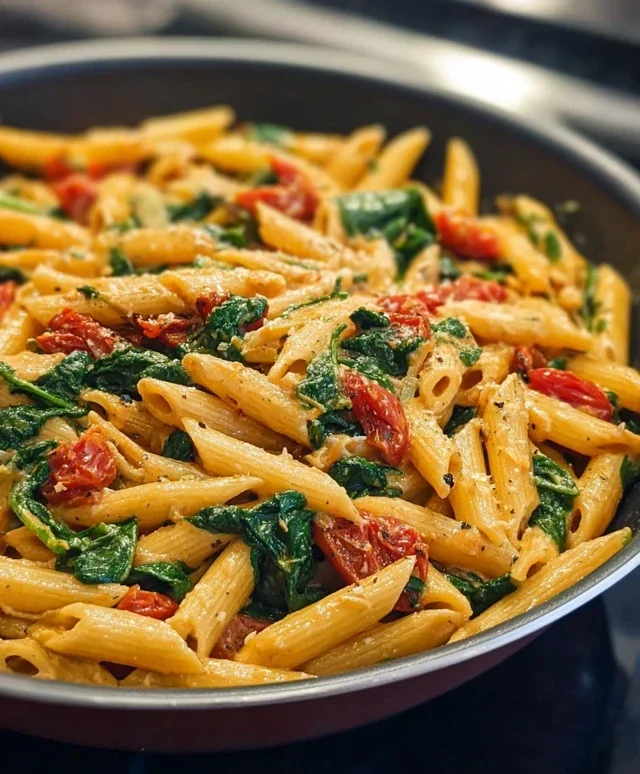 One-Pot Spinach Tomato Pasta