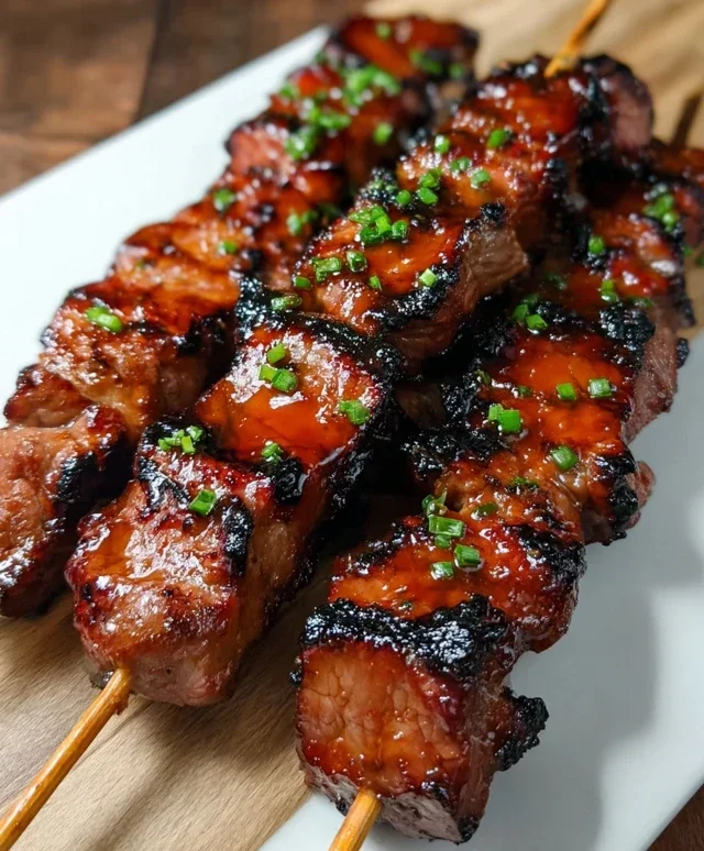 BBQ Beef Skewers with Filipino BBQ Marinade