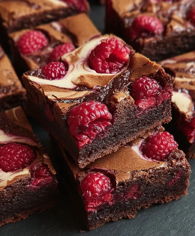 Raspberry Swirl Brownies