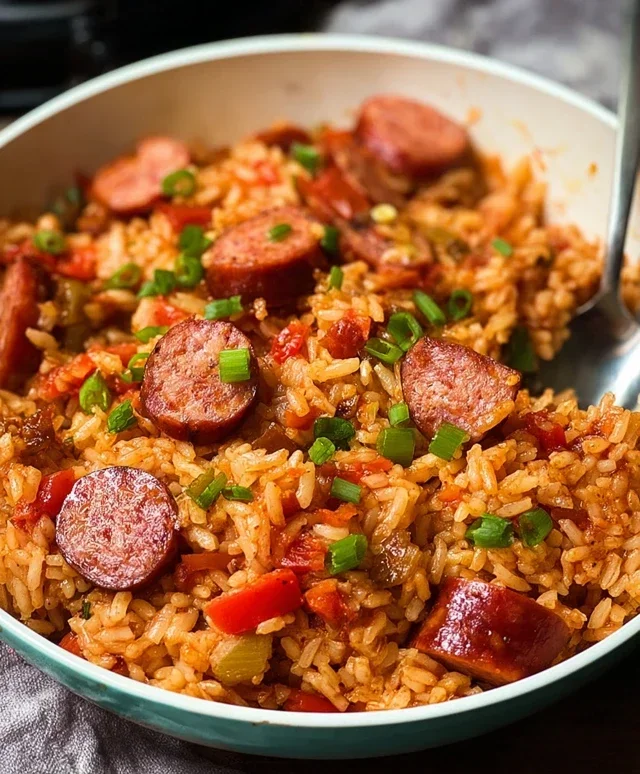 One Pot Smoked Sausage And Rice