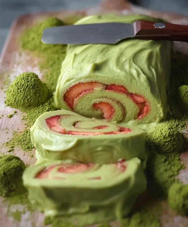 Strawberry Matcha Latte Rolls