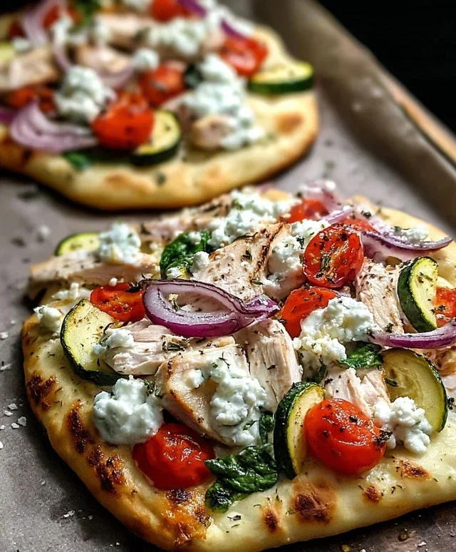 Tzatziki Chicken & Veggie Naan Pizza
