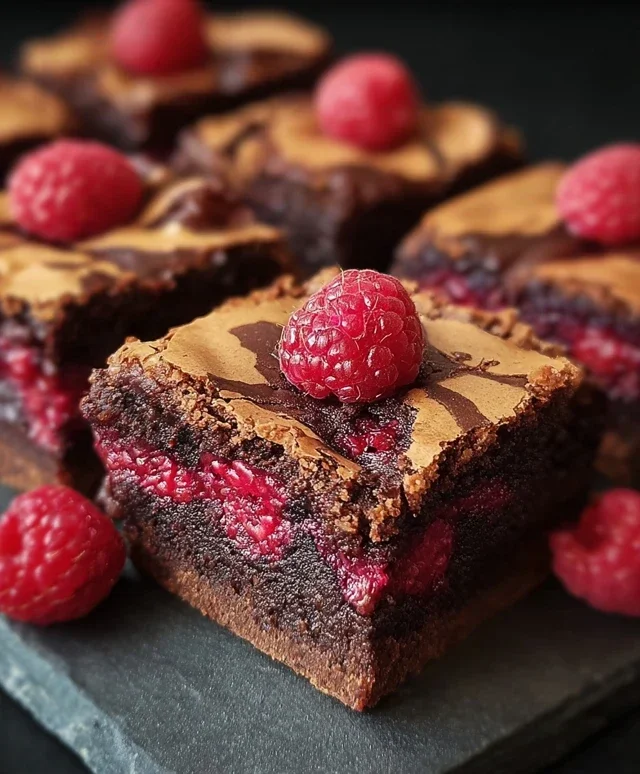 Raspberry Swirl Brownies