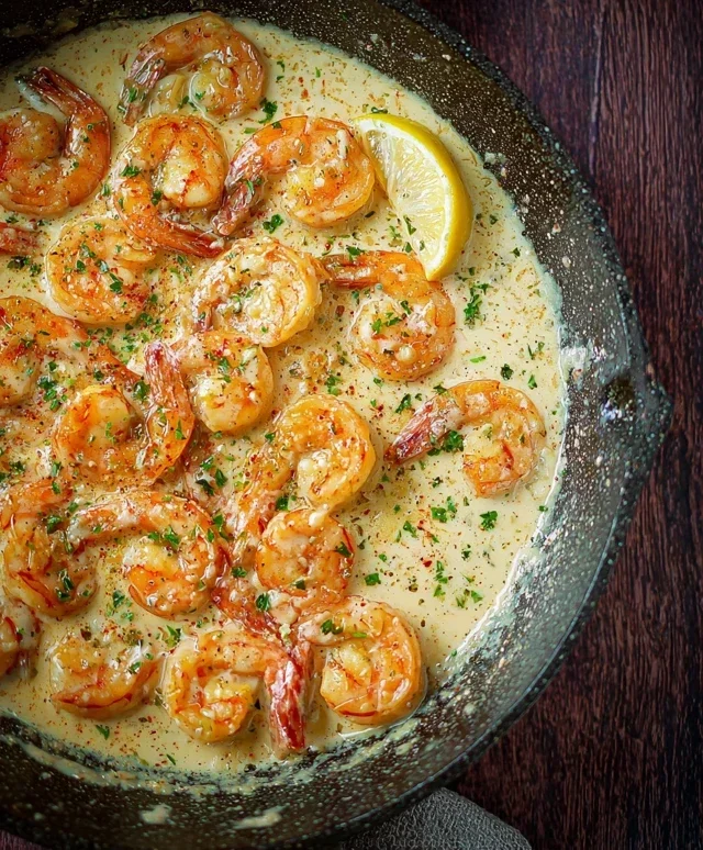 Creamy Garlic Shrimp (15 mins)