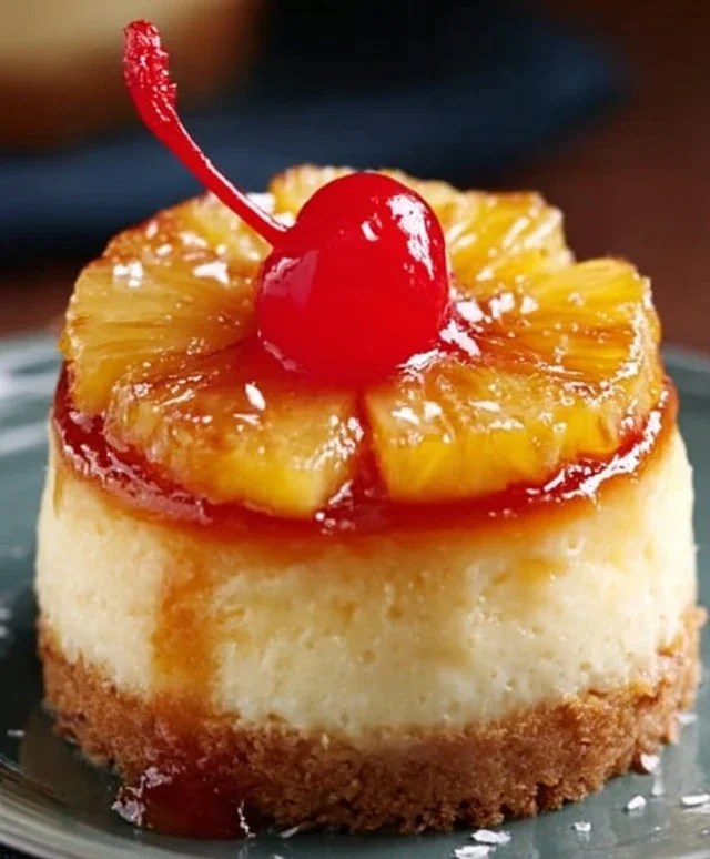 Mini Pineapple Upside-Down Cheesecakes