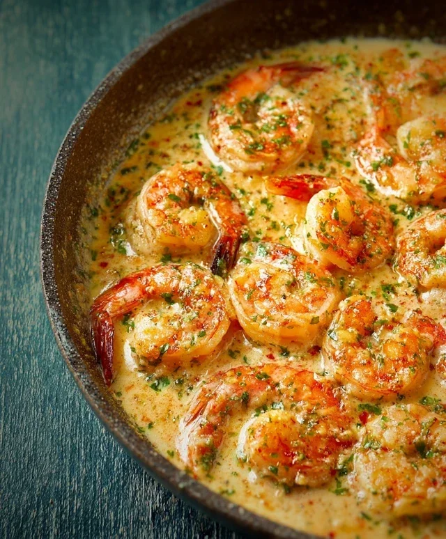 Creamy Garlic Shrimp (15 mins)