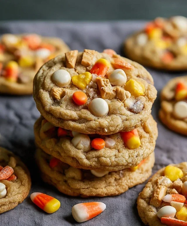Candy Corn Trail Mix Cookies
