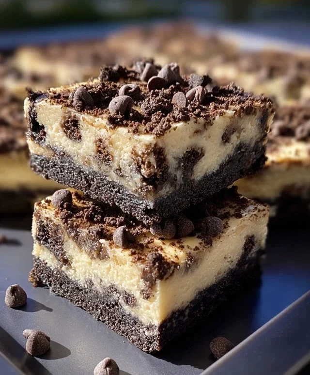 Chocolate Chip Oreo Cheesecake Bars