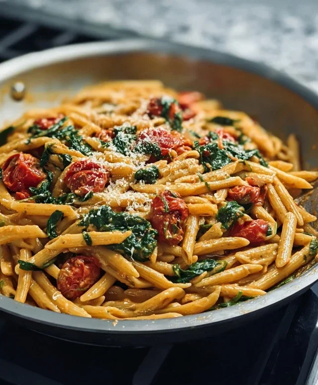 One-Pot Spinach Tomato Pasta