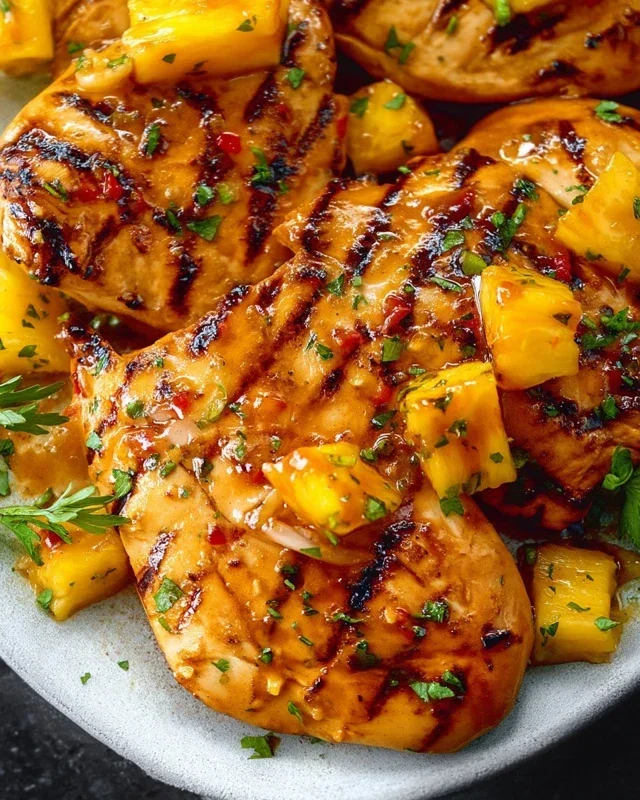 Grilled Mango Pineapple Chicken