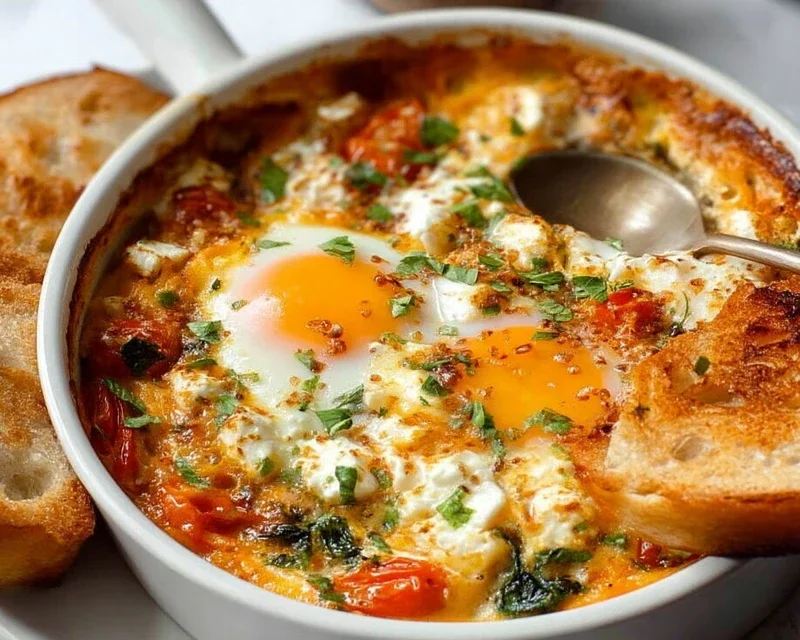 Baked Feta Eggs