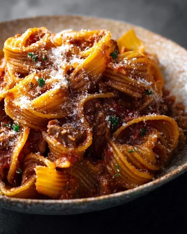 Beef Pasta in Tomato Sauce {Beef Ragu Pasta}