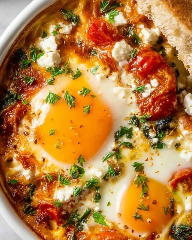 Baked Feta Eggs