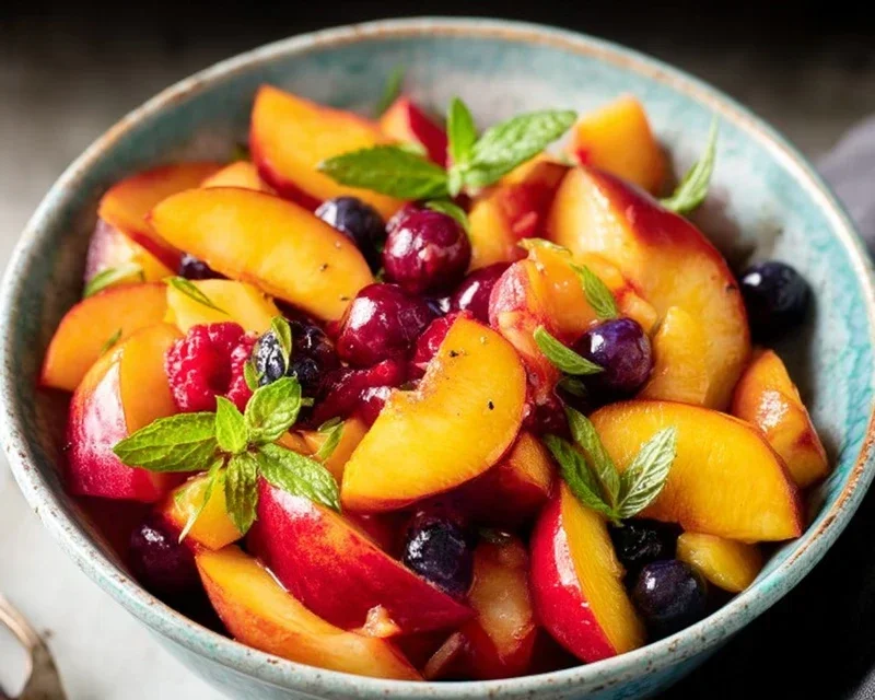 Summer Peach Fruit Salad