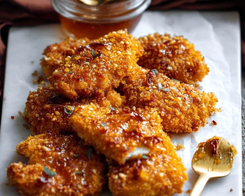 Baked Crunchy Hot Honey Chicken