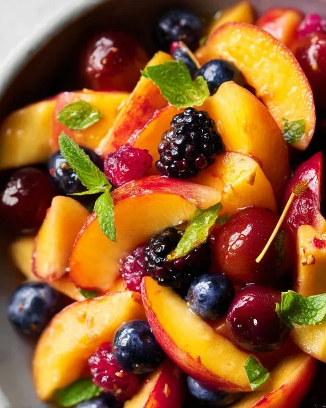 Summer Peach Fruit Salad
