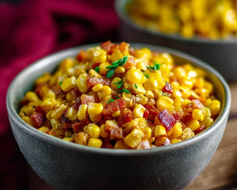 Fresh Corn and Beef Beef Bacon Side Dish