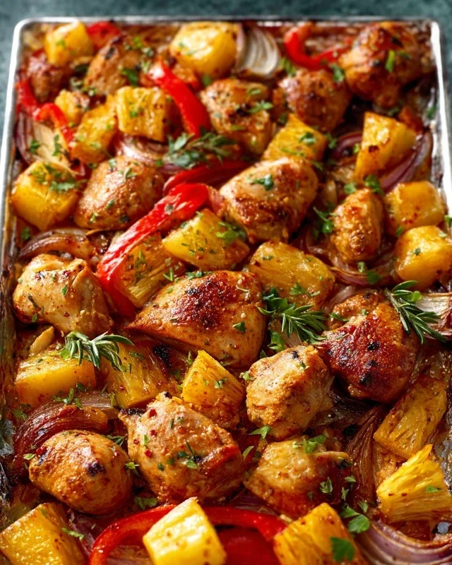 Hawaiian Chicken Sheet Pan