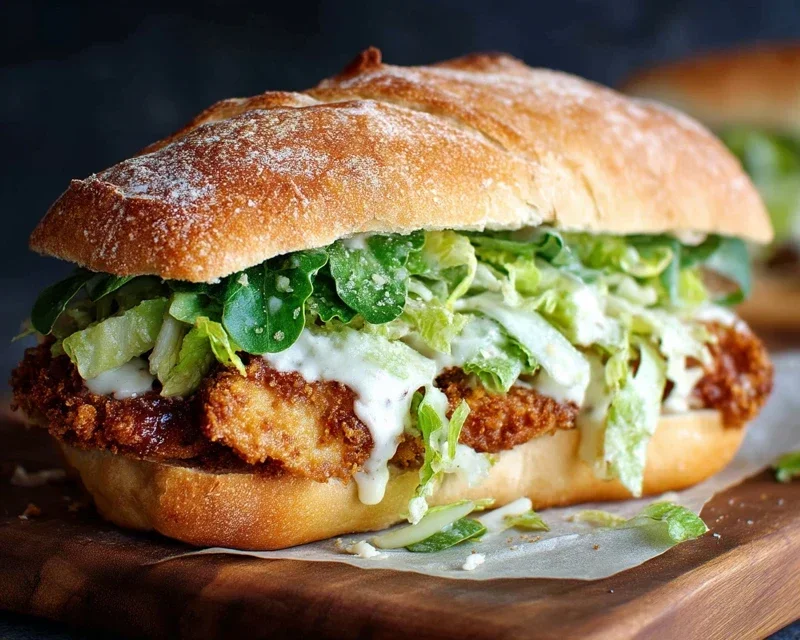 Crispy Chicken Caesar Sandwich