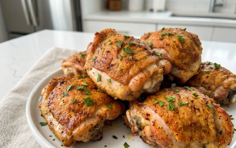 Creamy Oven Baked Chicken Thighs