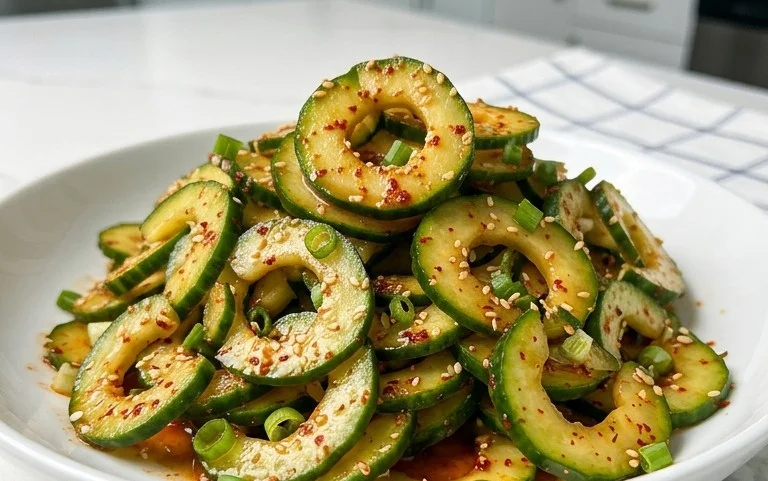 Spiral Cucumber Salad: Korean-Inspired Recipe