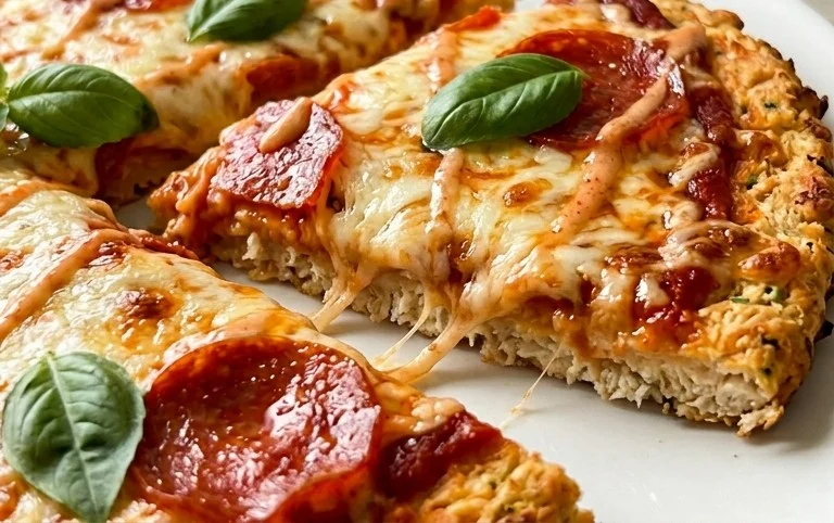 Chicken Crust Pizza (Low Carb + High Protein