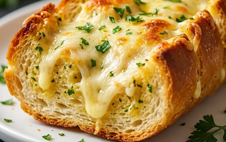 BEST CHEESY GARLIC BREAD RECIPE