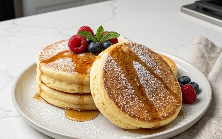 Fluffy Japanese Soufflé Pancakes