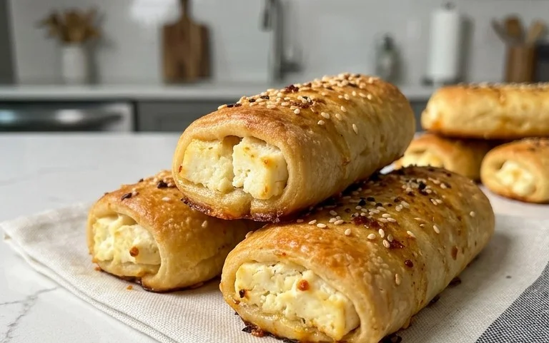 Indulgent Oven Fried Feta Rolls with Chili Honey Magic