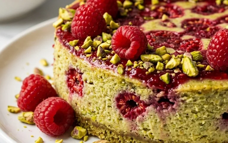 Pistachio Raspberry Cake