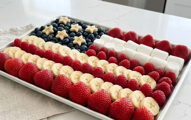 4th of July Fruit Platter Idea | How to Make an American Flag