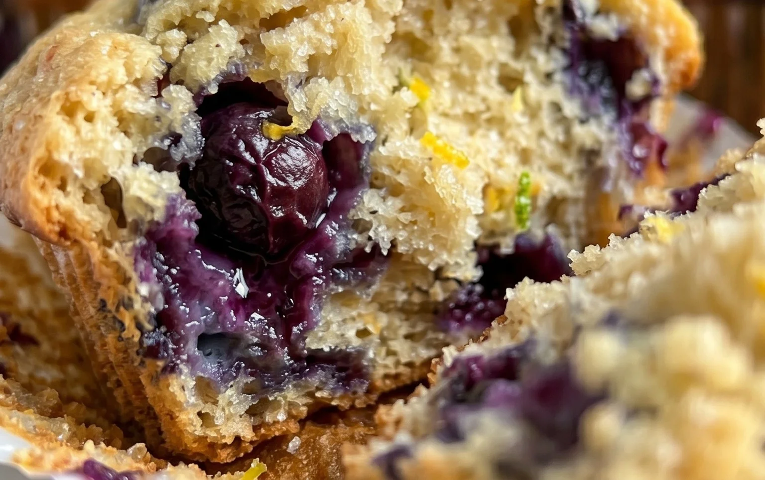 Sour Cream Blueberry Muffins