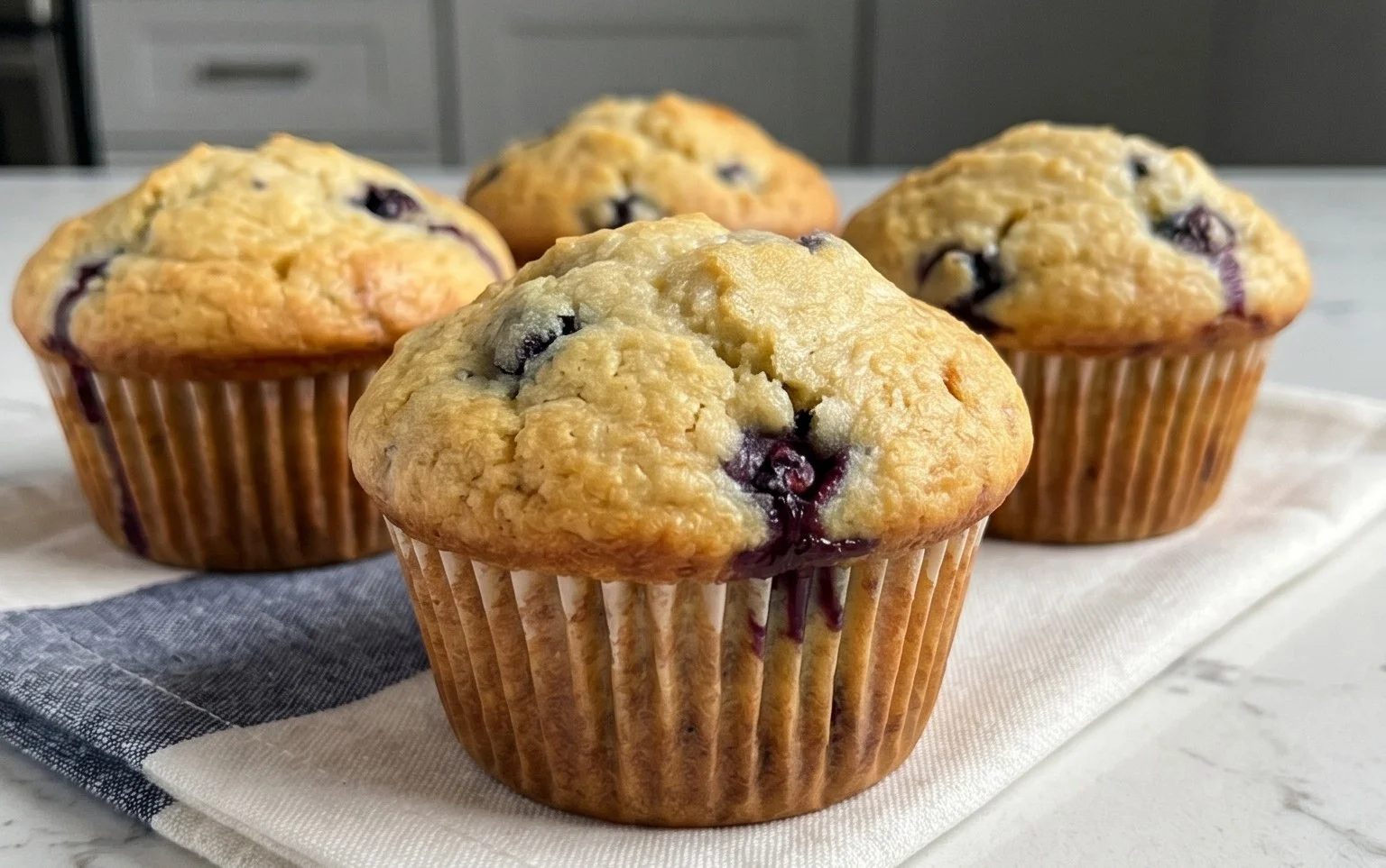 Sour Cream Blueberry Muffins